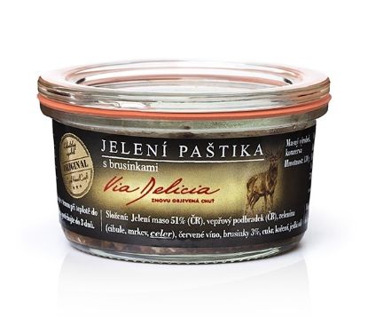Obrázok z Via delicia -Jelenia paštéta s brusnicami 130g