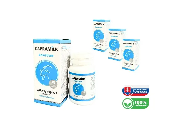 Obrázok z 4x100% Kozie kolostrum(balenie 75kapsulx4)